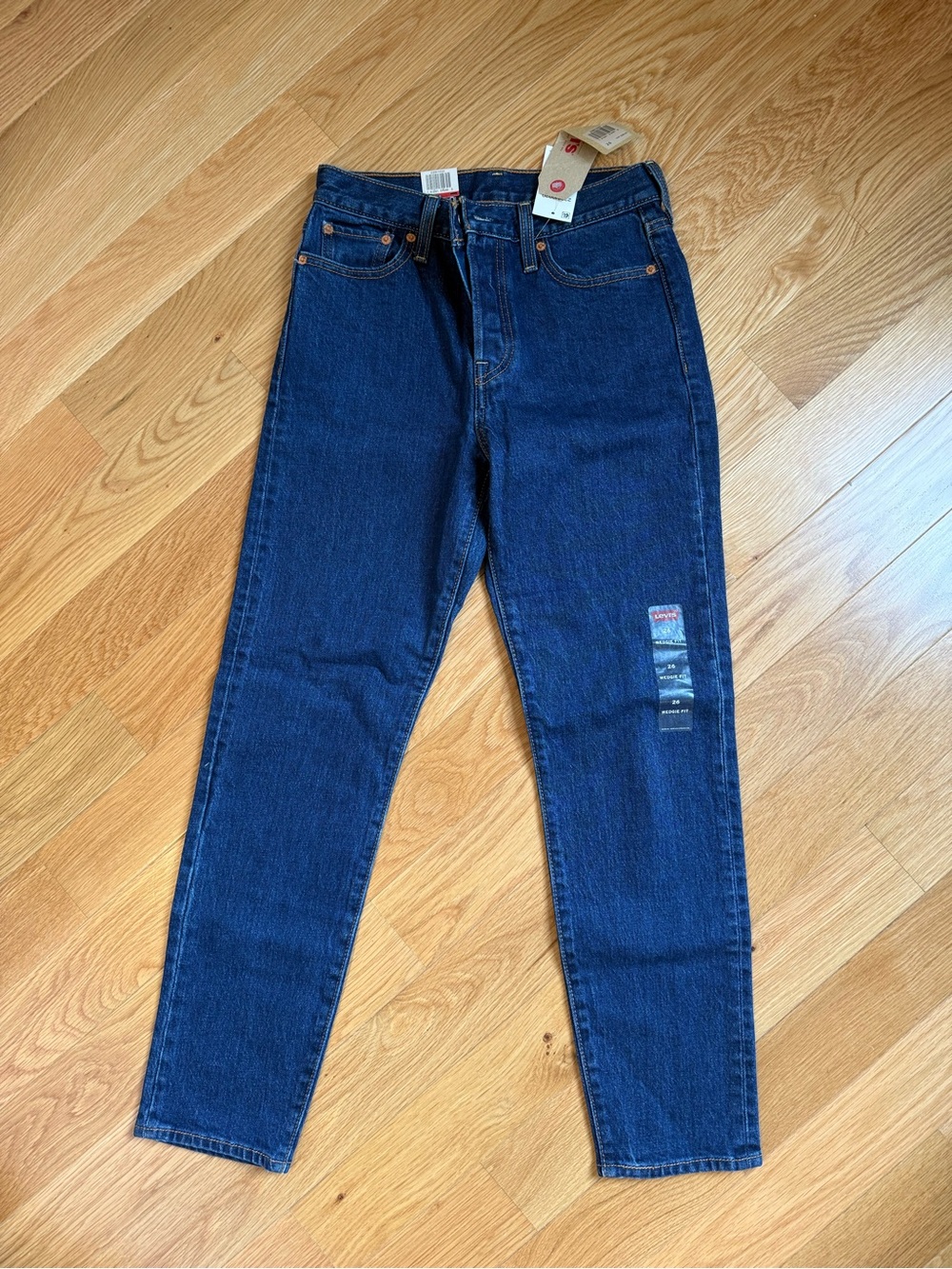 Levi's Dark Blue High-Rise Wedgie Fit Jeans
